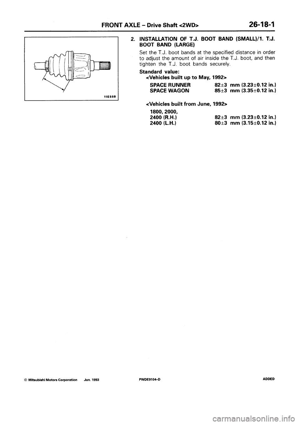 MITSUBISHI SPACE RUNNER 1992 Workshop Manual MITSUBISHI SPACE RUNNER 1992 Workshop Manual