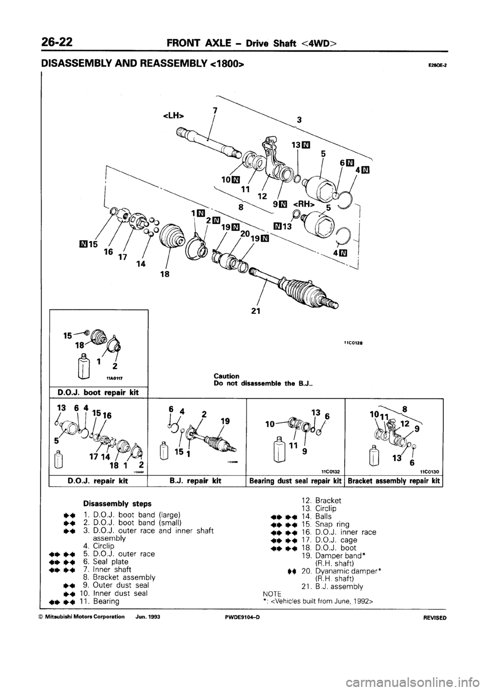 MITSUBISHI SPACE RUNNER 1992 Workshop Manual MITSUBISHI SPACE RUNNER 1992 Workshop Manual