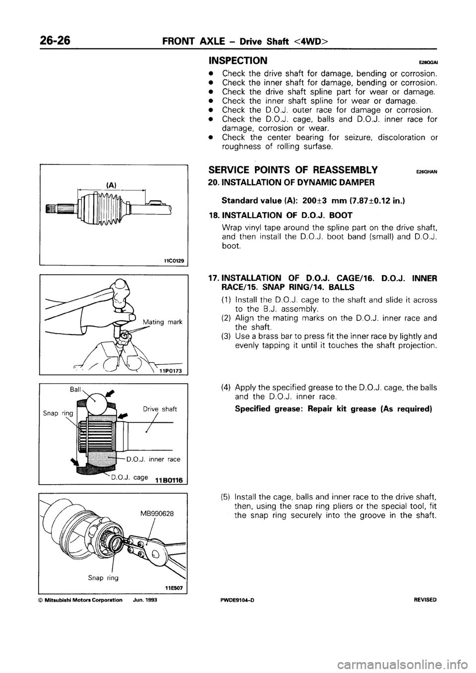 MITSUBISHI SPACE RUNNER 1992 Workshop Manual MITSUBISHI SPACE RUNNER 1992 Workshop Manual