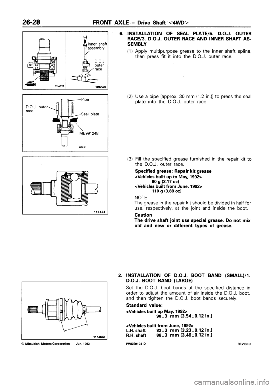 MITSUBISHI SPACE RUNNER 1992 Workshop Manual MITSUBISHI SPACE RUNNER 1992 Workshop Manual
