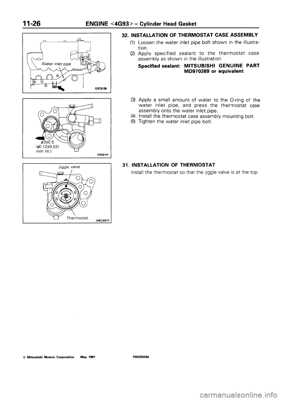 MITSUBISHI SPACE RUNNER 1992 Manual PDF MITSUBISHI SPACE RUNNER 1992 Manual PDF