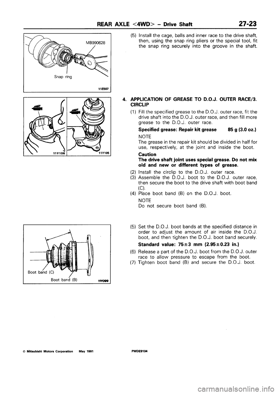 MITSUBISHI SPACE RUNNER 1992 Workshop Manual MITSUBISHI SPACE RUNNER 1992 Workshop Manual