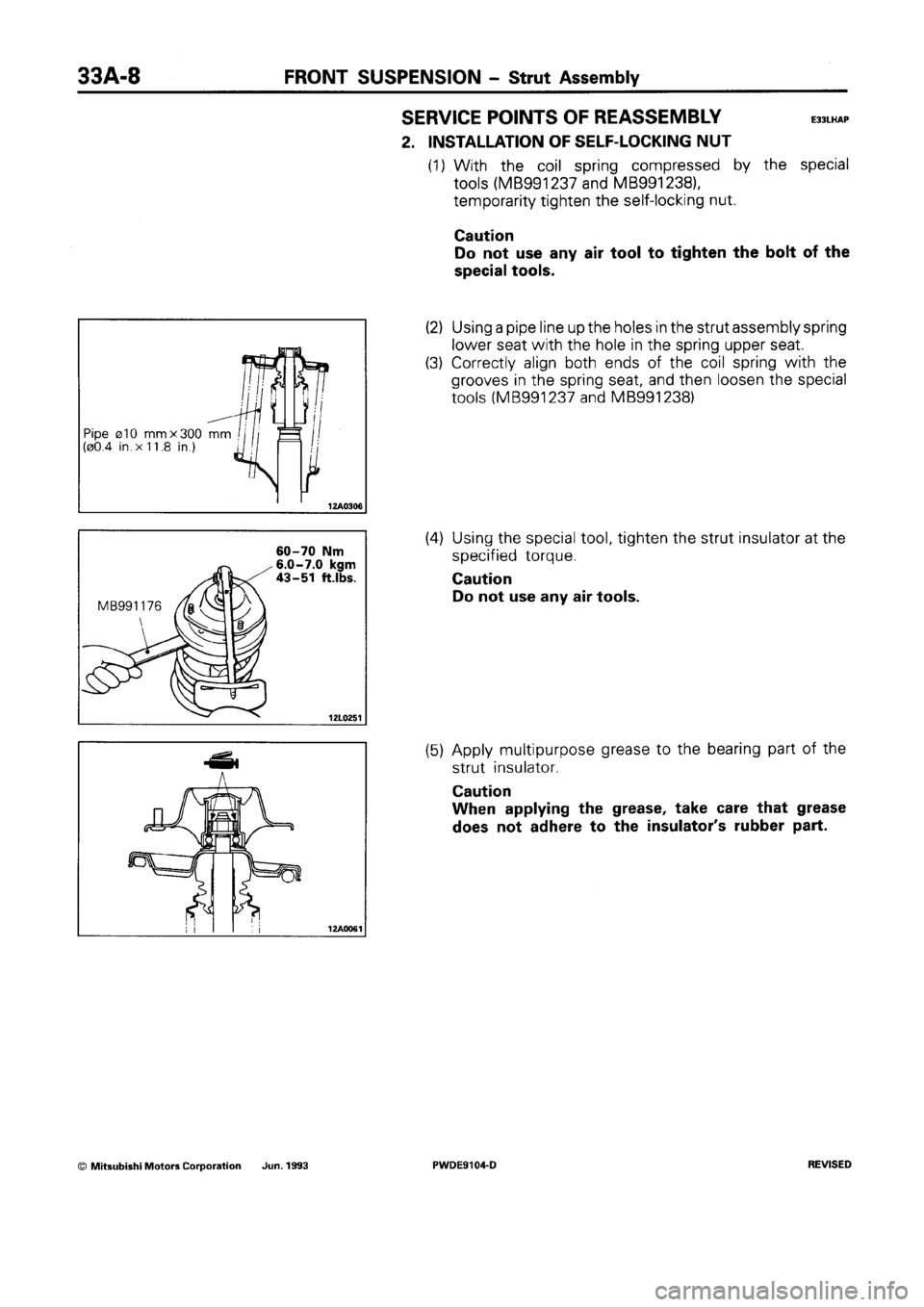 MITSUBISHI SPACE RUNNER 1992 Workshop Manual MITSUBISHI SPACE RUNNER 1992 Workshop Manual