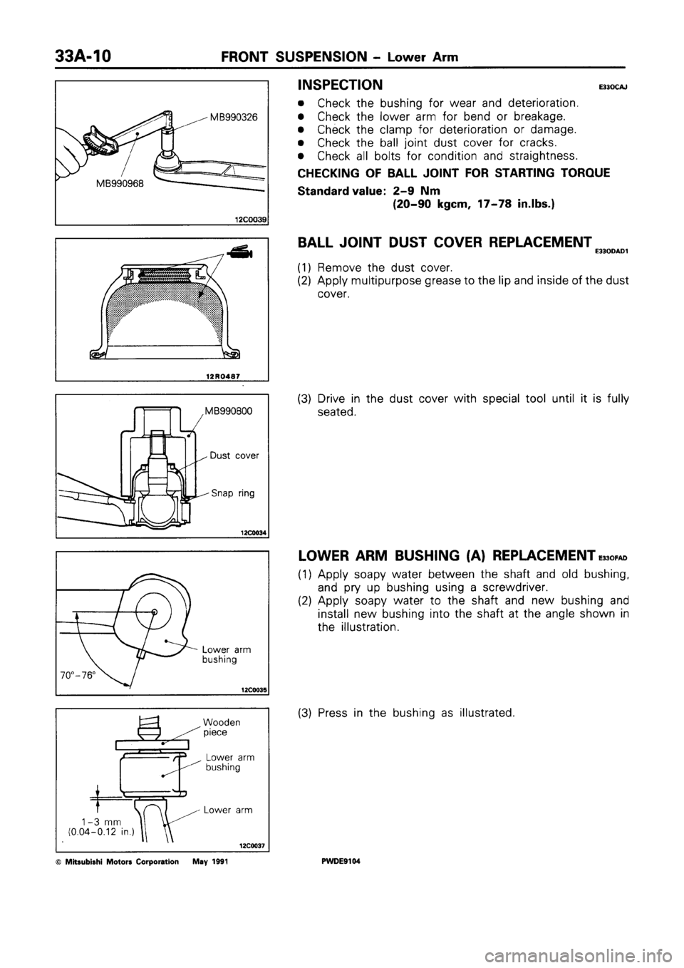 MITSUBISHI SPACE RUNNER 1992 Workshop Manual MITSUBISHI SPACE RUNNER 1992 Workshop Manual