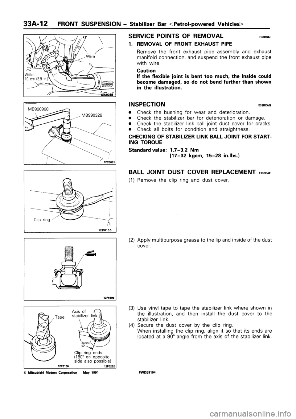 MITSUBISHI SPACE RUNNER 1992 Workshop Manual MITSUBISHI SPACE RUNNER 1992 Workshop Manual