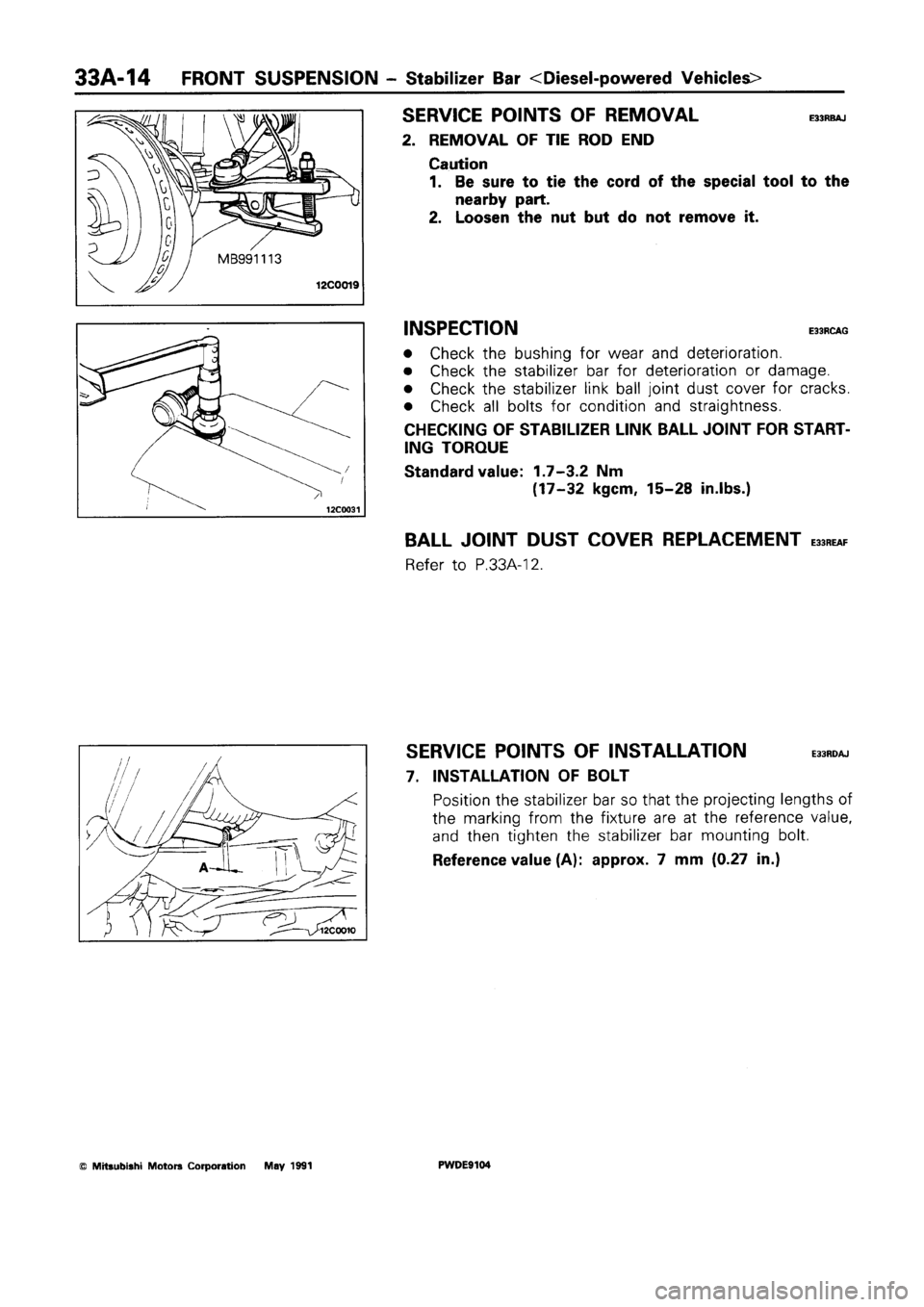 MITSUBISHI SPACE RUNNER 1992 Workshop Manual MITSUBISHI SPACE RUNNER 1992 Workshop Manual