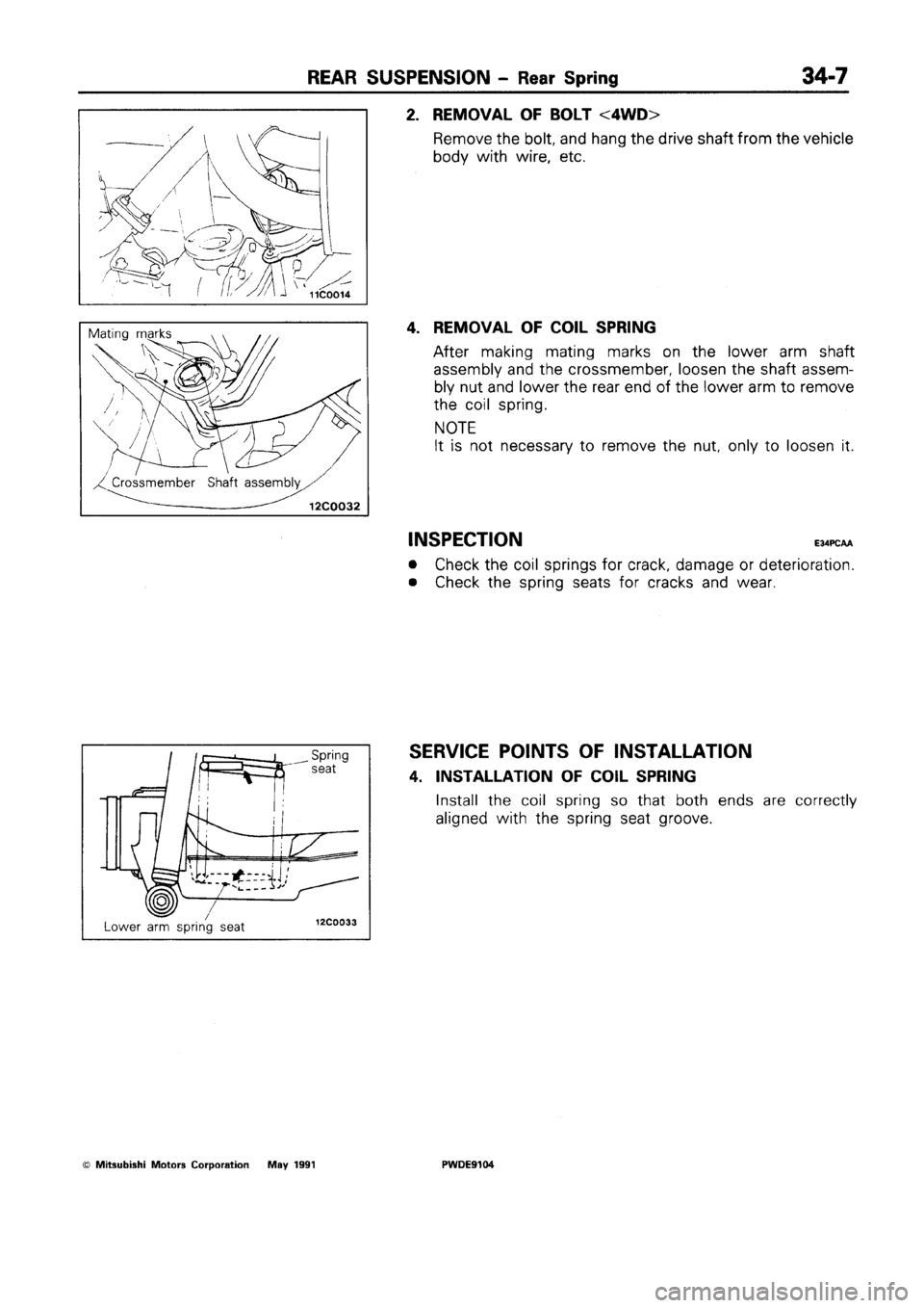 MITSUBISHI SPACE RUNNER 1992 Workshop Manual MITSUBISHI SPACE RUNNER 1992 Workshop Manual