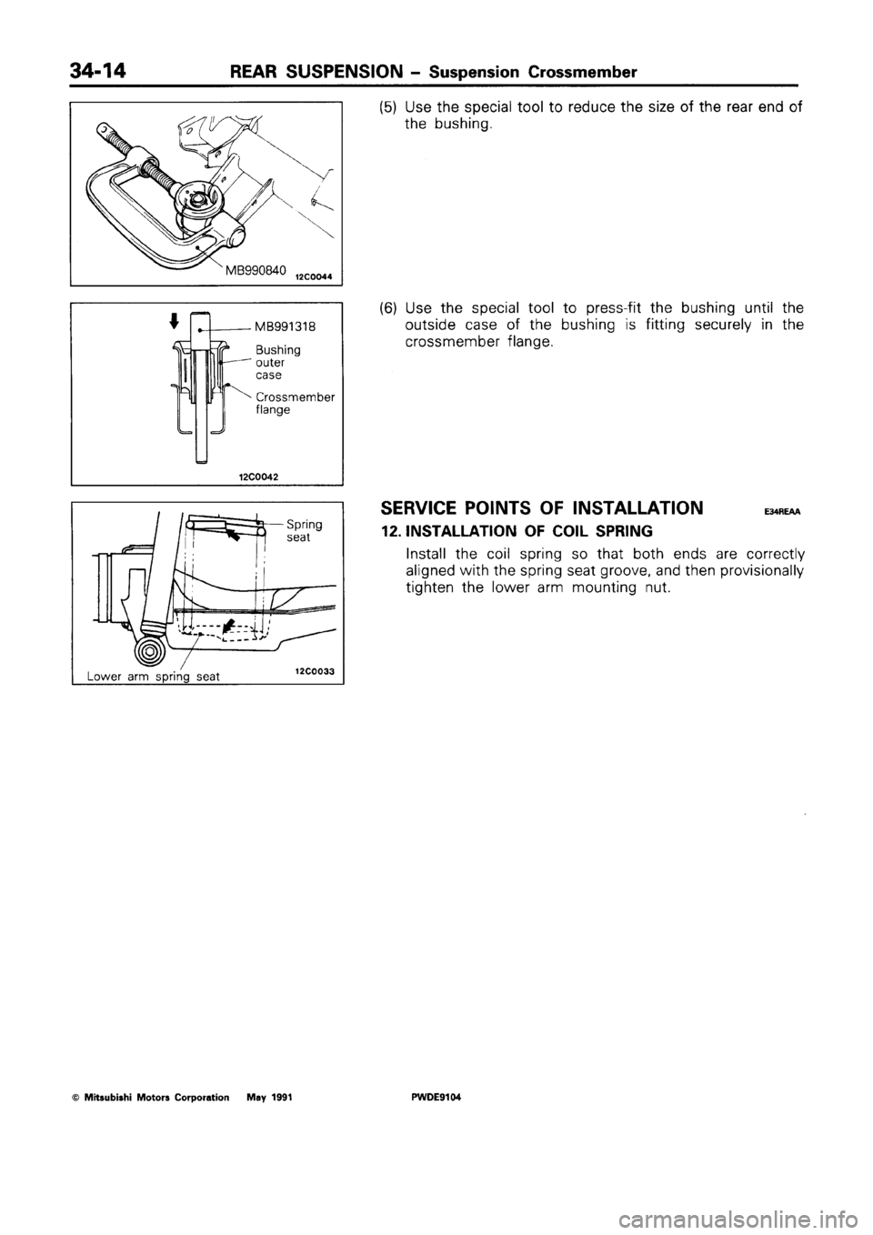 MITSUBISHI SPACE RUNNER 1992 Workshop Manual MITSUBISHI SPACE RUNNER 1992 Workshop Manual