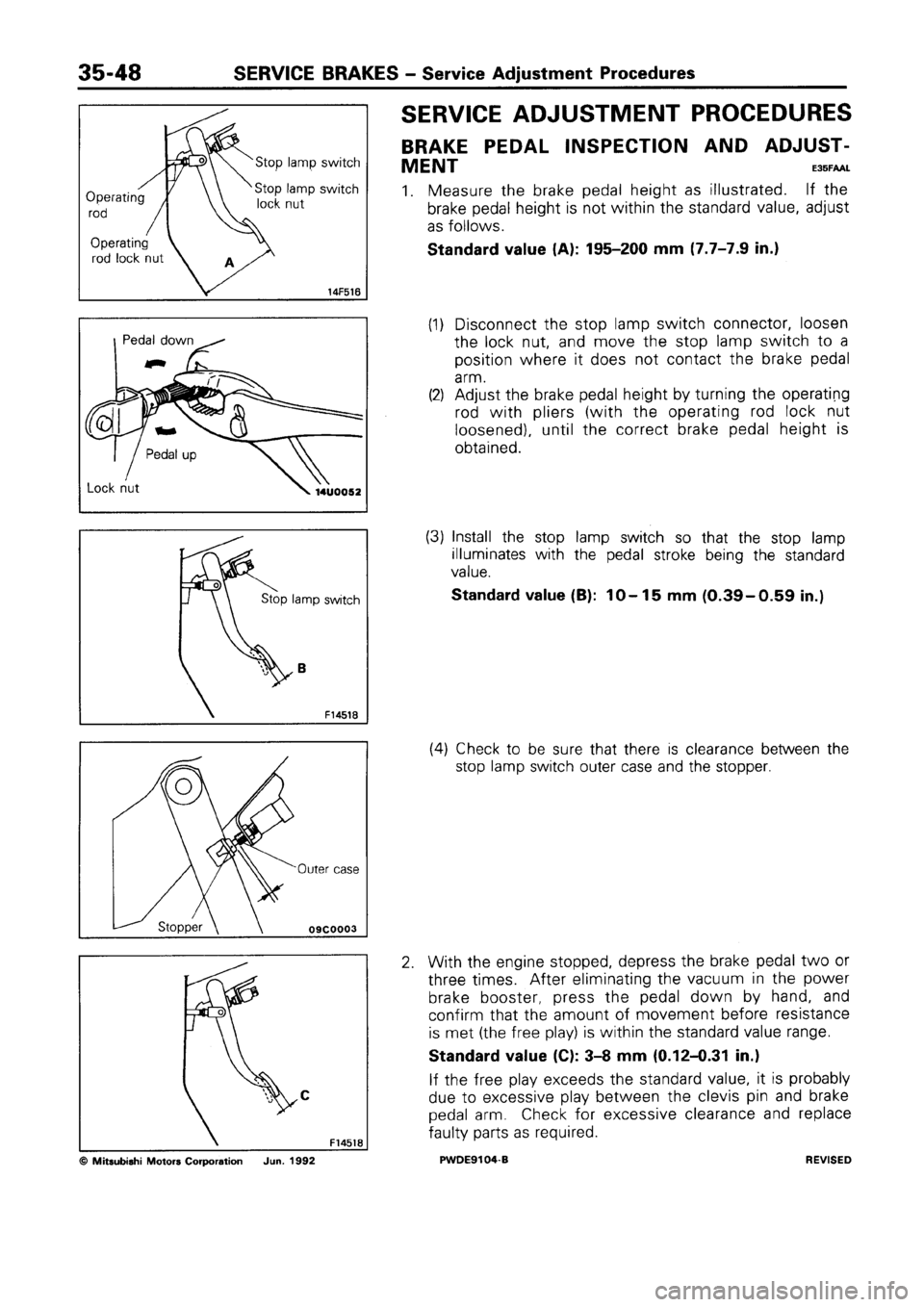 MITSUBISHI SPACE RUNNER 1992  Workshop Manual 