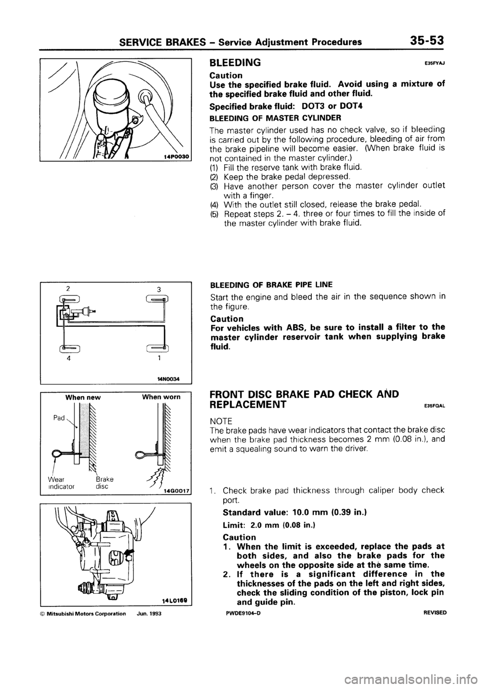 MITSUBISHI SPACE RUNNER 1992 Workshop Manual MITSUBISHI SPACE RUNNER 1992 Workshop Manual