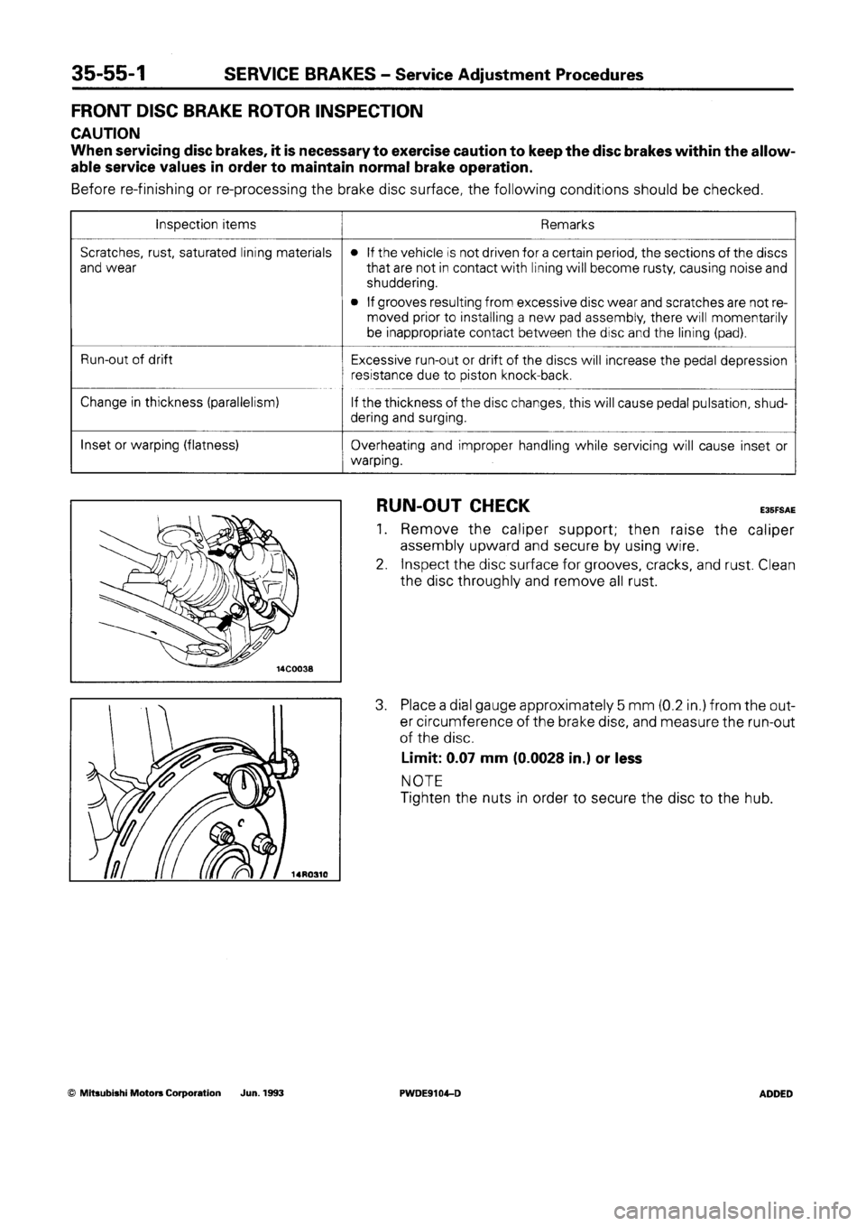 MITSUBISHI SPACE RUNNER 1992 Workshop Manual MITSUBISHI SPACE RUNNER 1992 Workshop Manual