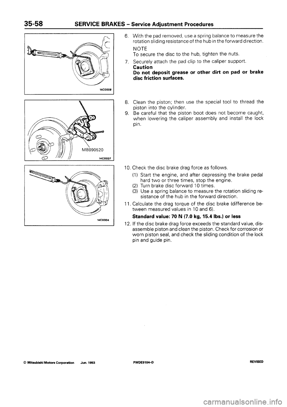 MITSUBISHI SPACE RUNNER 1992 Workshop Manual MITSUBISHI SPACE RUNNER 1992 Workshop Manual