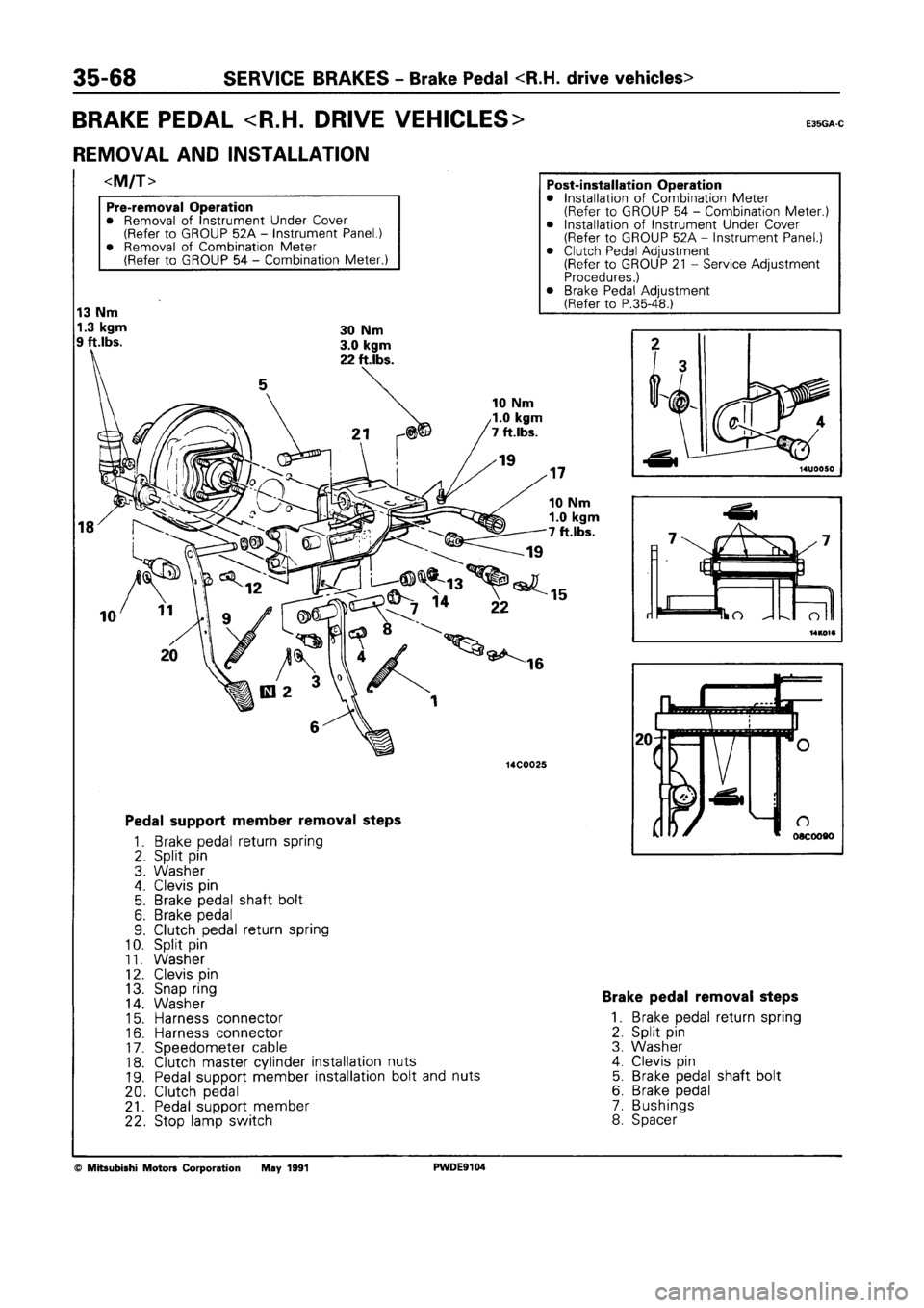 MITSUBISHI SPACE RUNNER 1992  Workshop Manual 