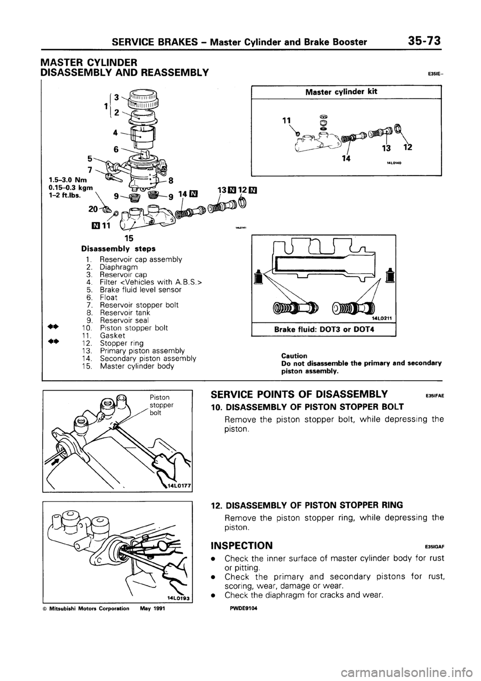 MITSUBISHI SPACE RUNNER 1992 Workshop Manual MITSUBISHI SPACE RUNNER 1992 Workshop Manual