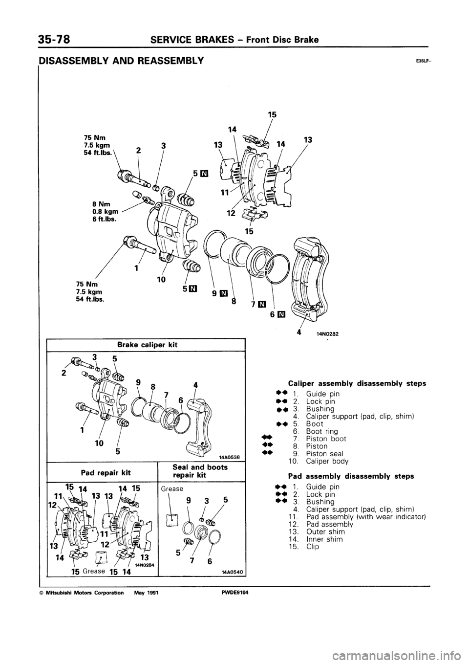 MITSUBISHI SPACE RUNNER 1992 Workshop Manual MITSUBISHI SPACE RUNNER 1992 Workshop Manual