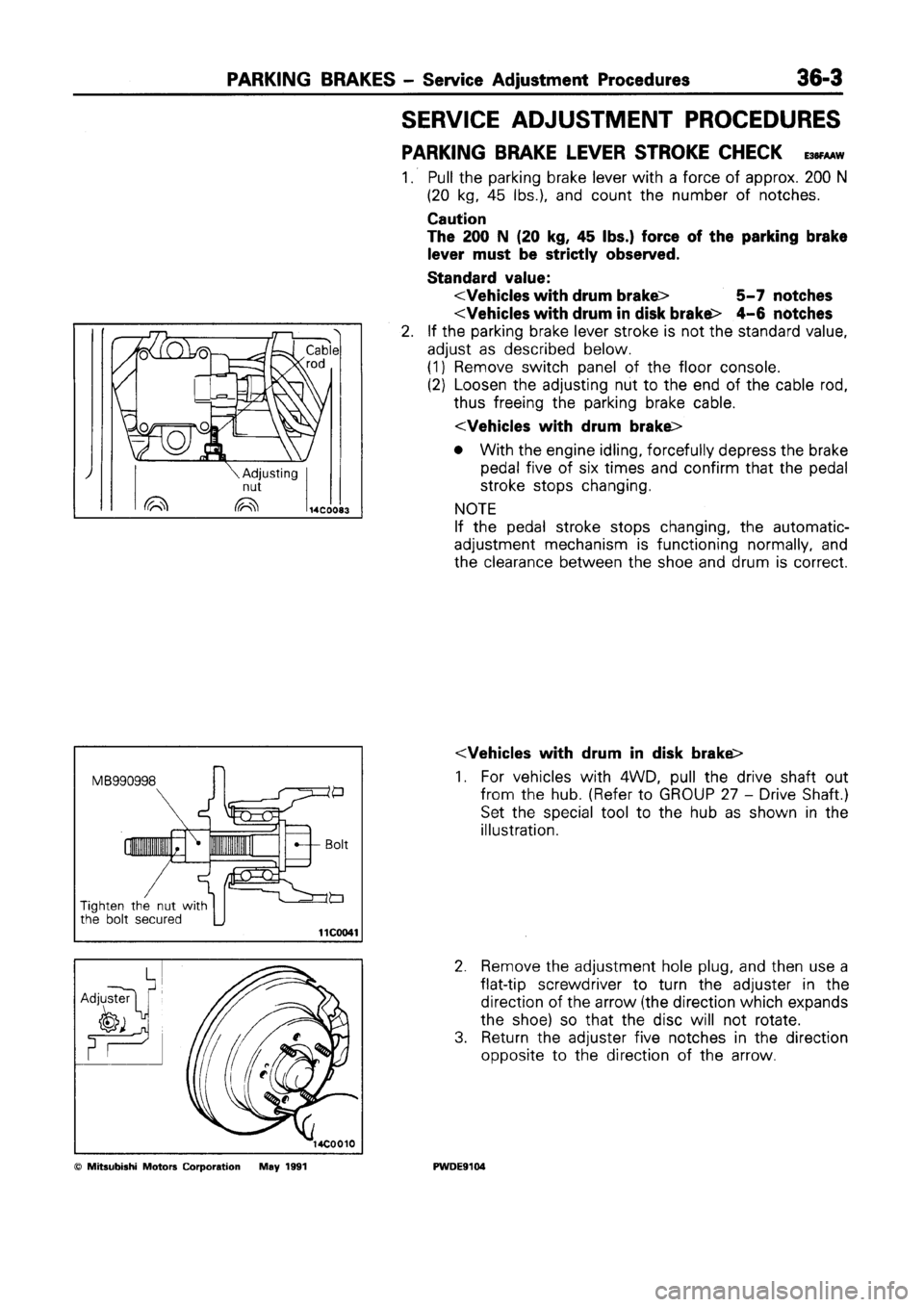 MITSUBISHI SPACE RUNNER 1992 Workshop Manual MITSUBISHI SPACE RUNNER 1992 Workshop Manual
