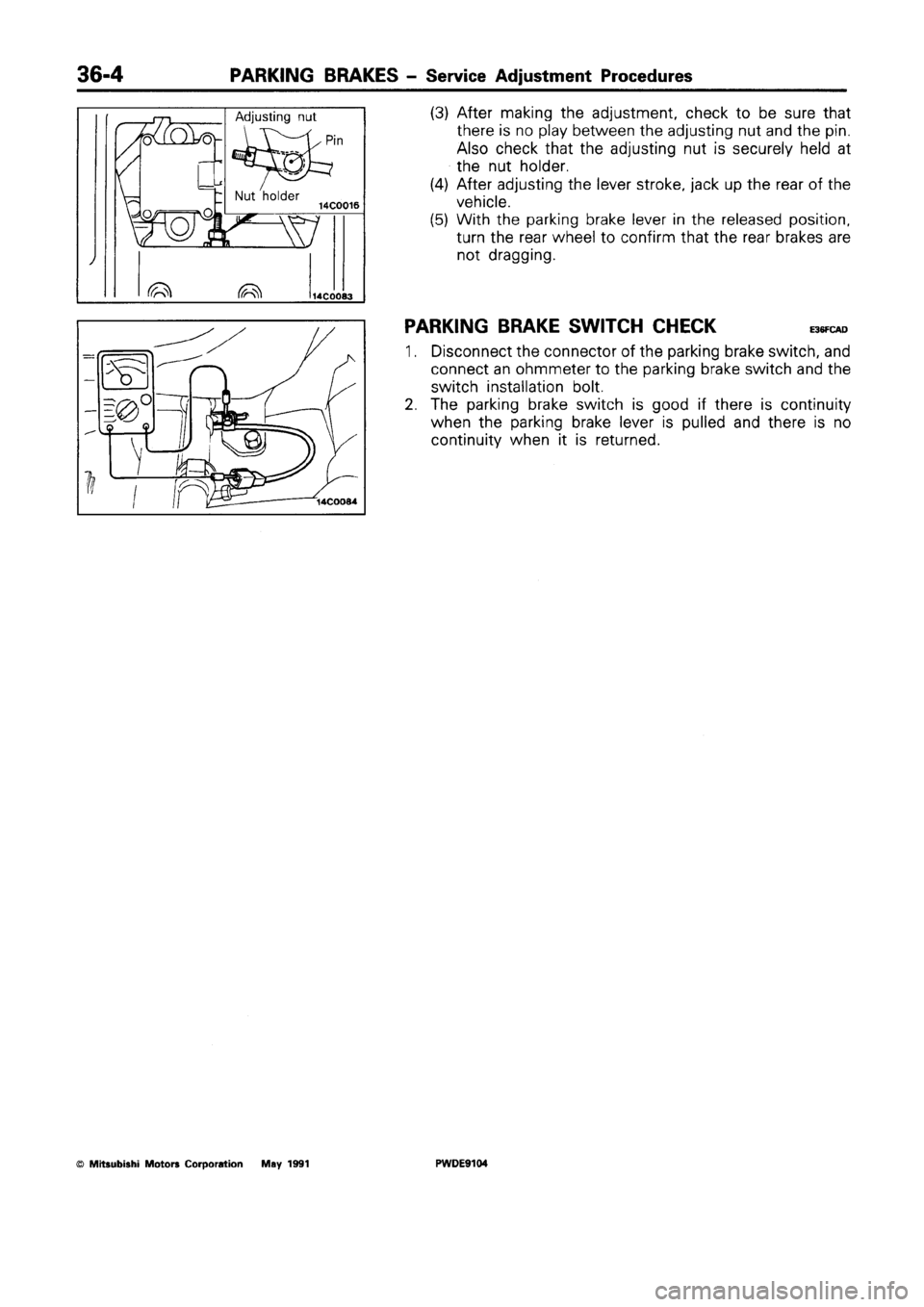 MITSUBISHI SPACE RUNNER 1992 Workshop Manual MITSUBISHI SPACE RUNNER 1992 Workshop Manual