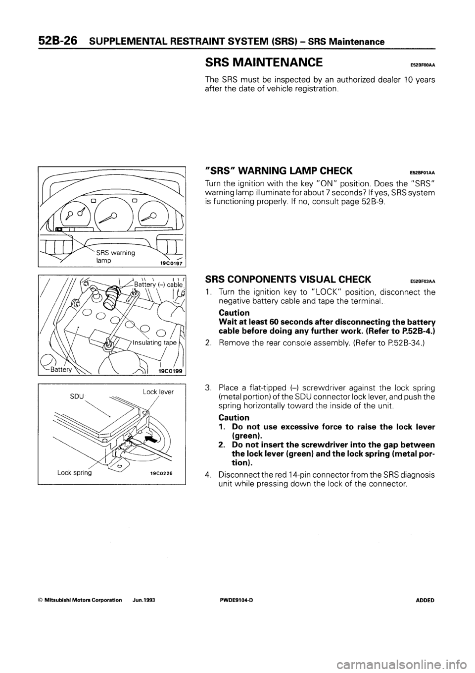 MITSUBISHI SPACE RUNNER 1992 Workshop Manual MITSUBISHI SPACE RUNNER 1992 Workshop Manual