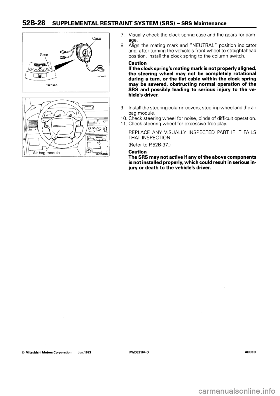 MITSUBISHI SPACE RUNNER 1992 Workshop Manual MITSUBISHI SPACE RUNNER 1992 Workshop Manual