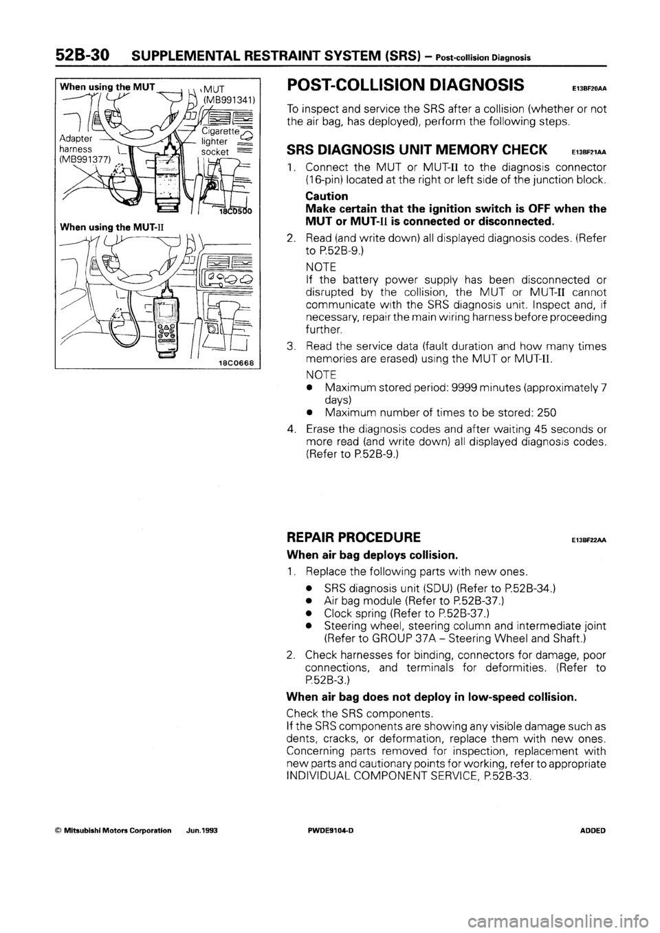 MITSUBISHI SPACE RUNNER 1992 Workshop Manual MITSUBISHI SPACE RUNNER 1992 Workshop Manual
