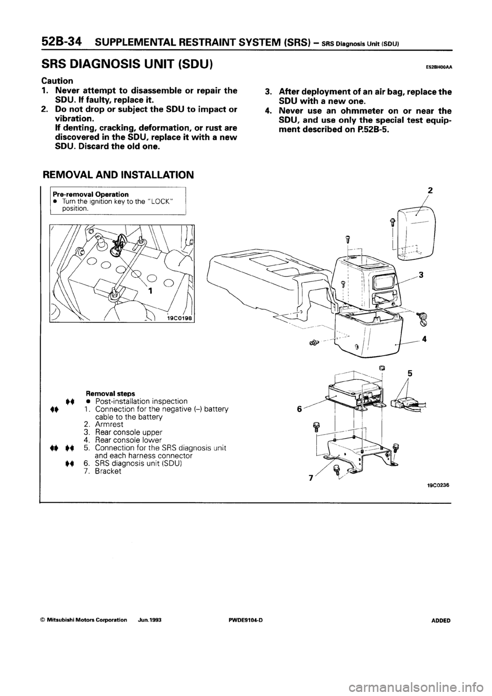 MITSUBISHI SPACE RUNNER 1992 Workshop Manual MITSUBISHI SPACE RUNNER 1992 Workshop Manual