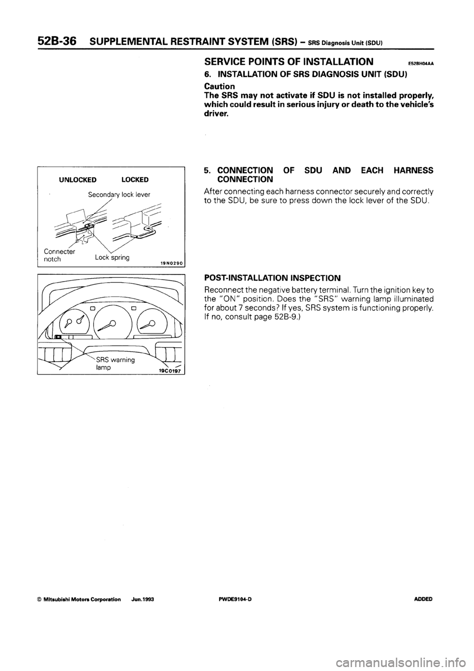 MITSUBISHI SPACE RUNNER 1992 Workshop Manual MITSUBISHI SPACE RUNNER 1992 Workshop Manual