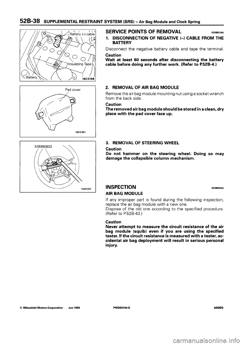 MITSUBISHI SPACE RUNNER 1992 Workshop Manual MITSUBISHI SPACE RUNNER 1992 Workshop Manual