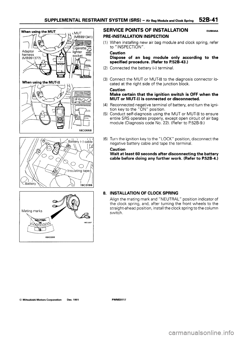 MITSUBISHI SPACE RUNNER 1992  Workshop Manual 
