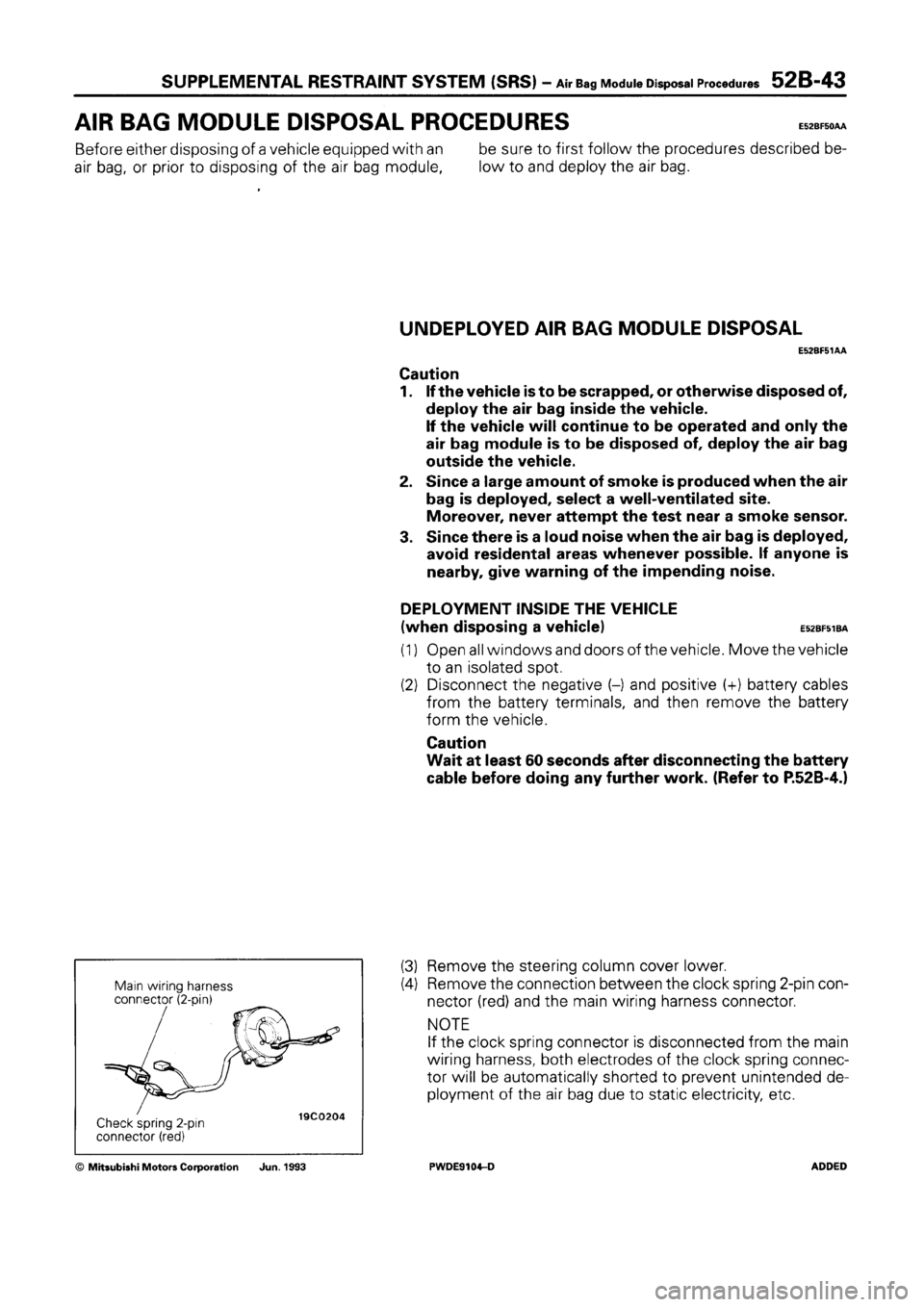 MITSUBISHI SPACE RUNNER 1992  Workshop Manual 