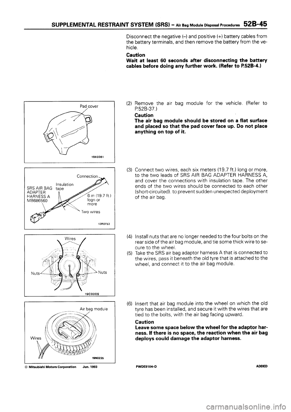 MITSUBISHI SPACE RUNNER 1992  Workshop Manual 