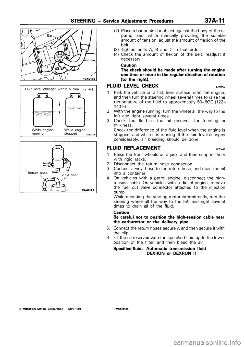 MITSUBISHI SPACE RUNNER 1992 Workshop Manual MITSUBISHI SPACE RUNNER 1992 Workshop Manual