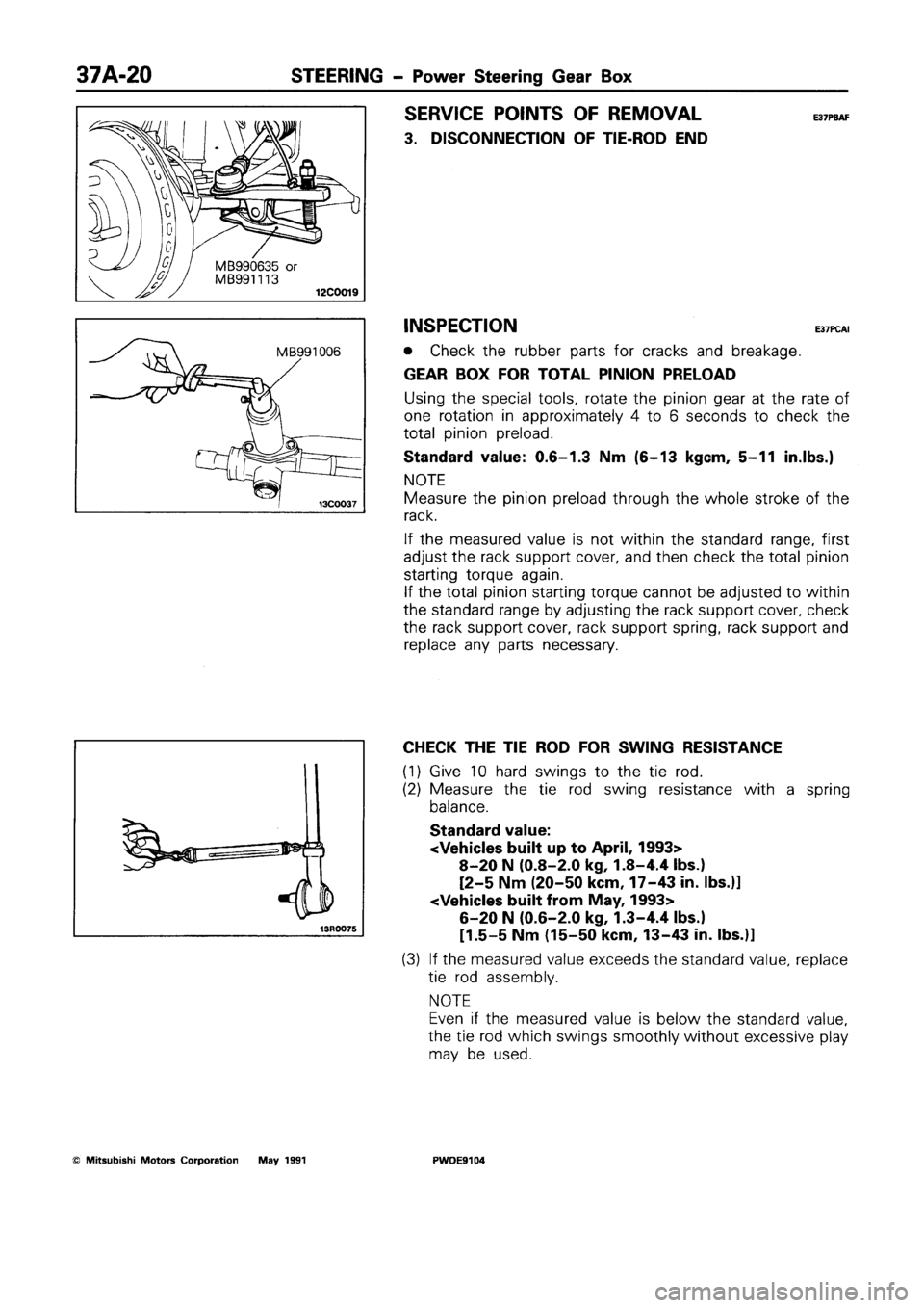 MITSUBISHI SPACE RUNNER 1992  Workshop Manual 