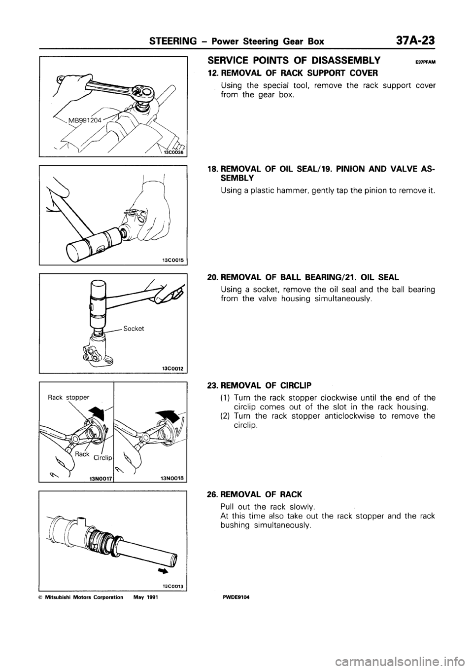 MITSUBISHI SPACE RUNNER 1992  Workshop Manual 