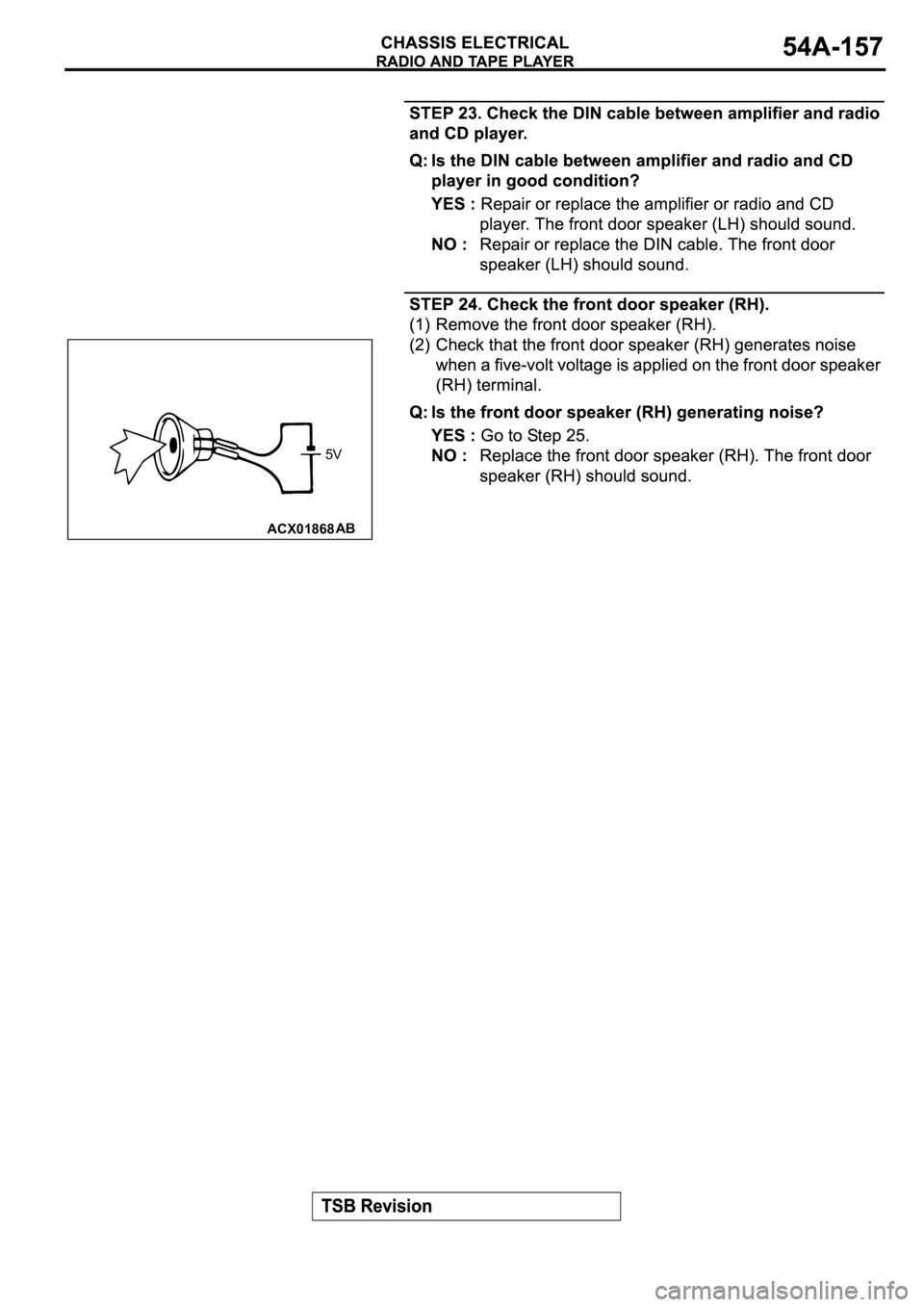 MITSUBISHI SPYDER 2003  Service Repair Manual ACX01868AB
5V 
