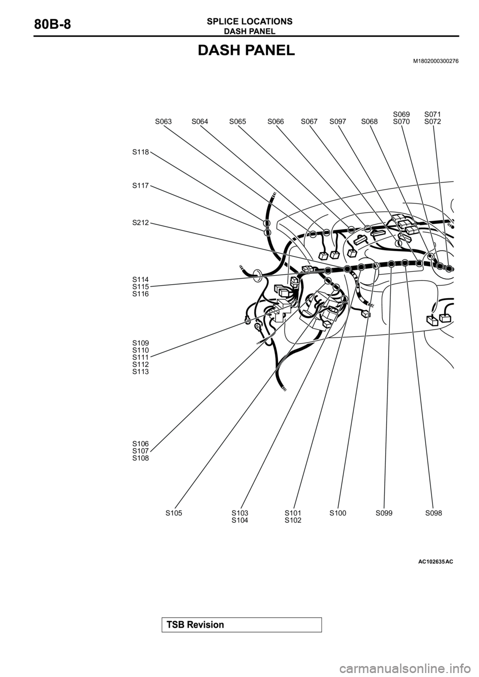 MITSUBISHI SPYDER 2003 Service Repair Manual AC102635AC
S063
S118
S117
S212
S114
S115
S116
S109
S110
S111
S112
S113
S106
S107
S108
S105 S101
S102S100 S064 S068S071
S072 S067 S065 S066
S103
S104S097S069
S070
S099 S098 MITSUBISHI SPYDER 2003 Service Repair Manual AC102635AC
S063
S118
S117
S212
S114
S115
S116
S109
S110
S111
S112
S113
S106
S107
S108
S105 S101
S102S100 S064 S068S071
S072 S067 S065 S066
S103
S104S097S069
S070
S099 S098