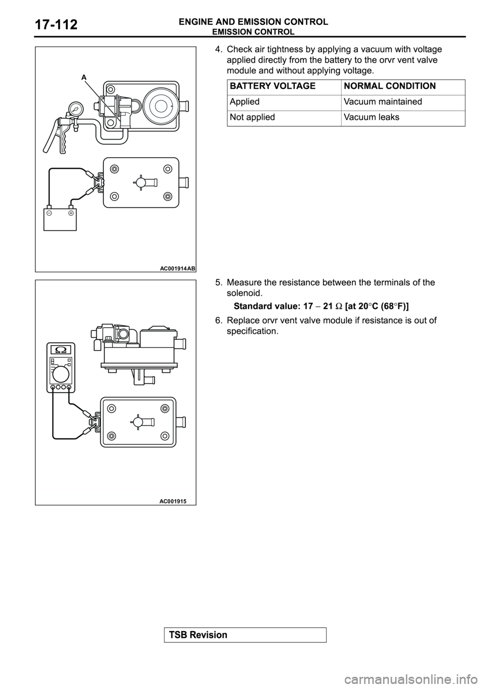 MITSUBISHI SPYDER 2003  Service Repair Manual AC001914
A
AB
AC001915 