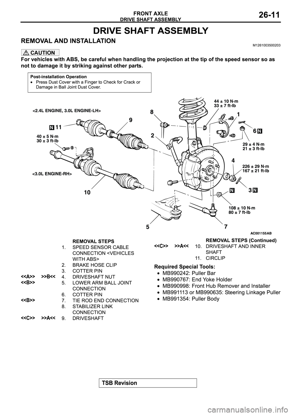 MITSUBISHI SPYDER 2003 Service Repair Manual CAUTION MITSUBISHI SPYDER 2003 Service Repair Manual CAUTION