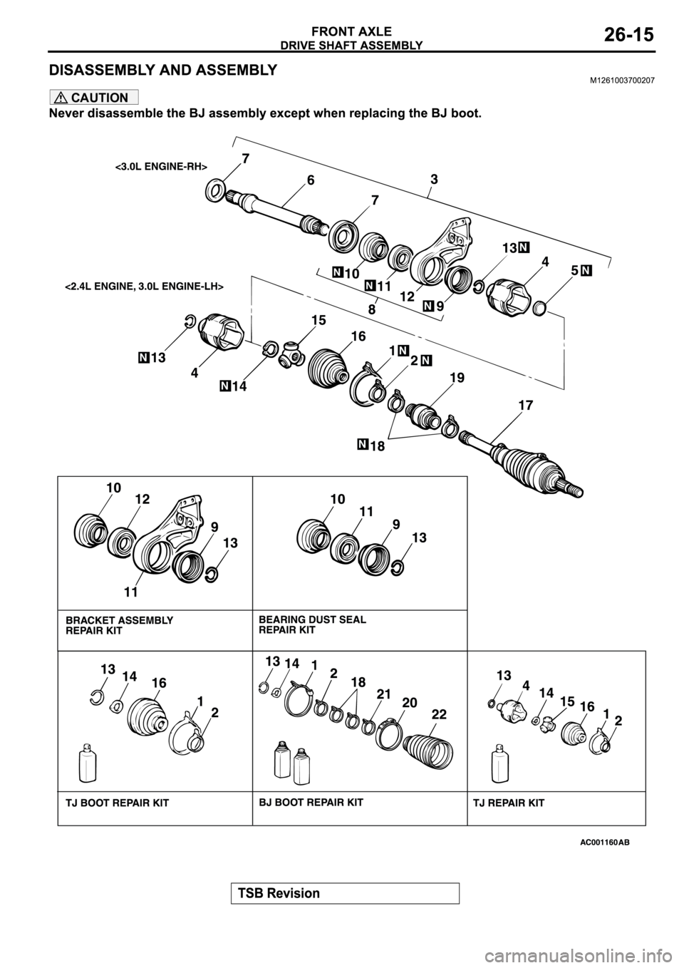 MITSUBISHI SPYDER 2003  Service Repair Manual CAUTION 