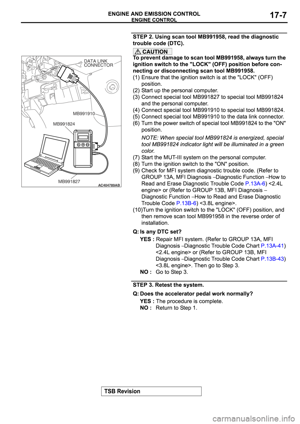 MITSUBISHI SPYDER 2006  Service Repair Manual 