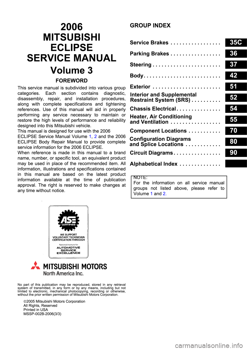 MITSUBISHI SPYDER 2006  Service Repair Manual 