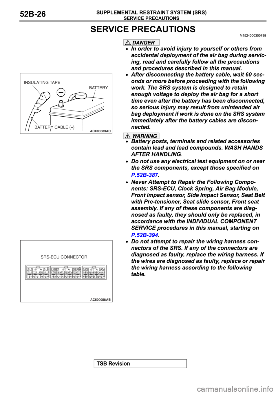 MITSUBISHI SPYDER 2006  Service Repair Manual 