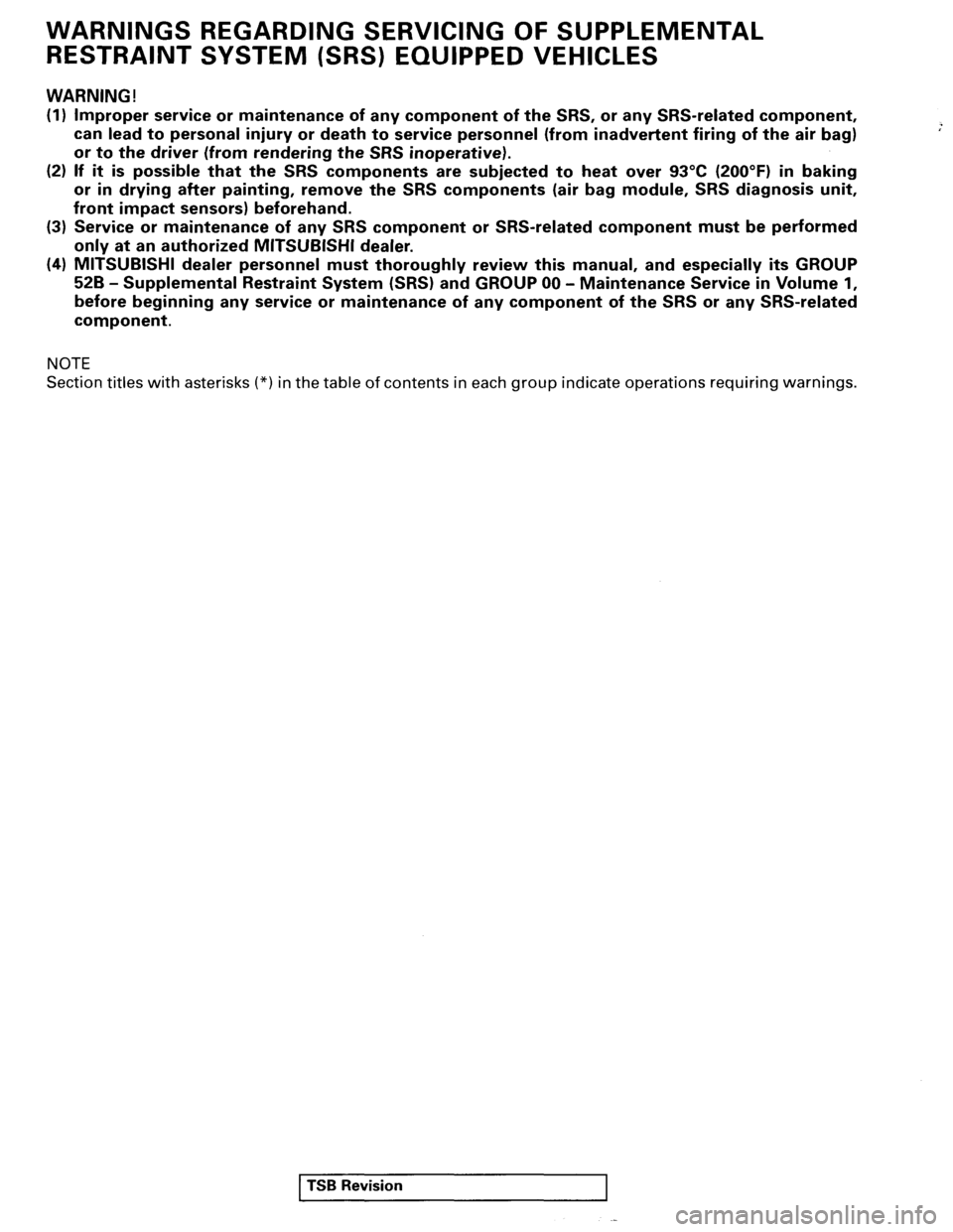 MITSUBISHI SPYDER 1995 Service Manual Supplement MITSUBISHI SPYDER 1995 Service Manual Supplement