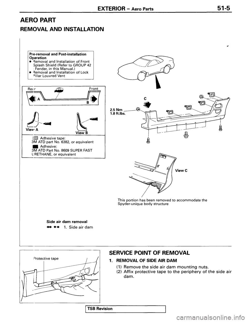 MITSUBISHI SPYDER 1995 Service Manual Supplement MITSUBISHI SPYDER 1995 Service Manual Supplement