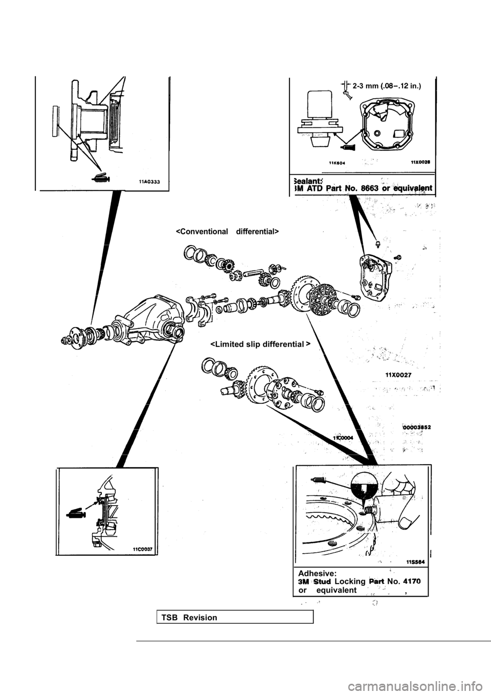 MITSUBISHI SPYDER 1990 Service Repair Manual <Conventional differential>
2-3 mm in.)
<Limited slip differential
Adhesive: Locking No.
or equivalent ,
TSB Revision MITSUBISHI SPYDER 1990 Service Repair Manual <Conventional differential>
2-3 mm in.)
<Limited slip differential
Adhesive: Locking No.
or equivalent ,
TSB Revision