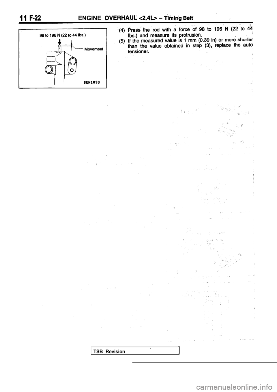 MITSUBISHI SPYDER 1990  Service Repair Manual 11ENGINE
TSB  Revision                       