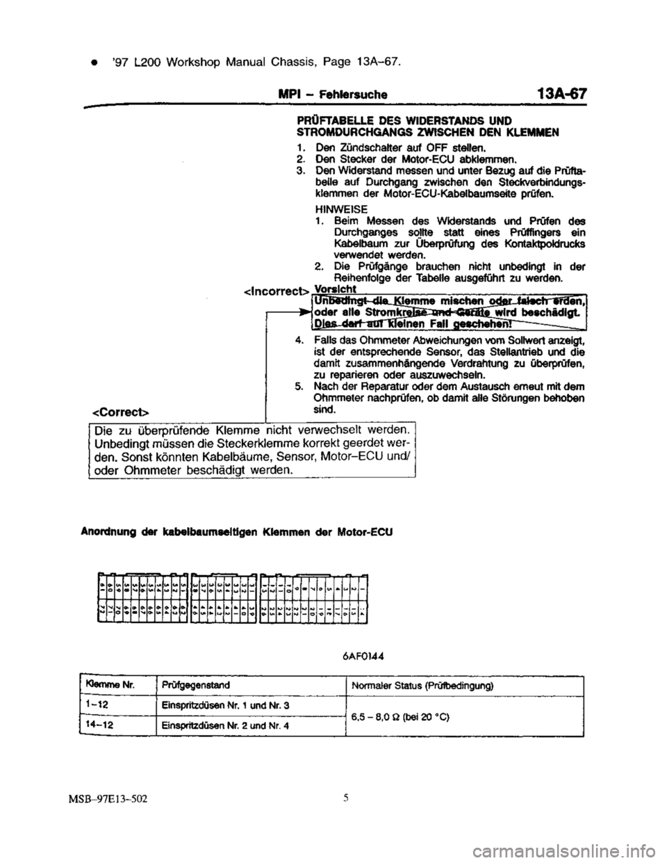 MITSUBISHI TRITON 1997 Workshop Manual MITSUBISHI TRITON 1997 Workshop Manual