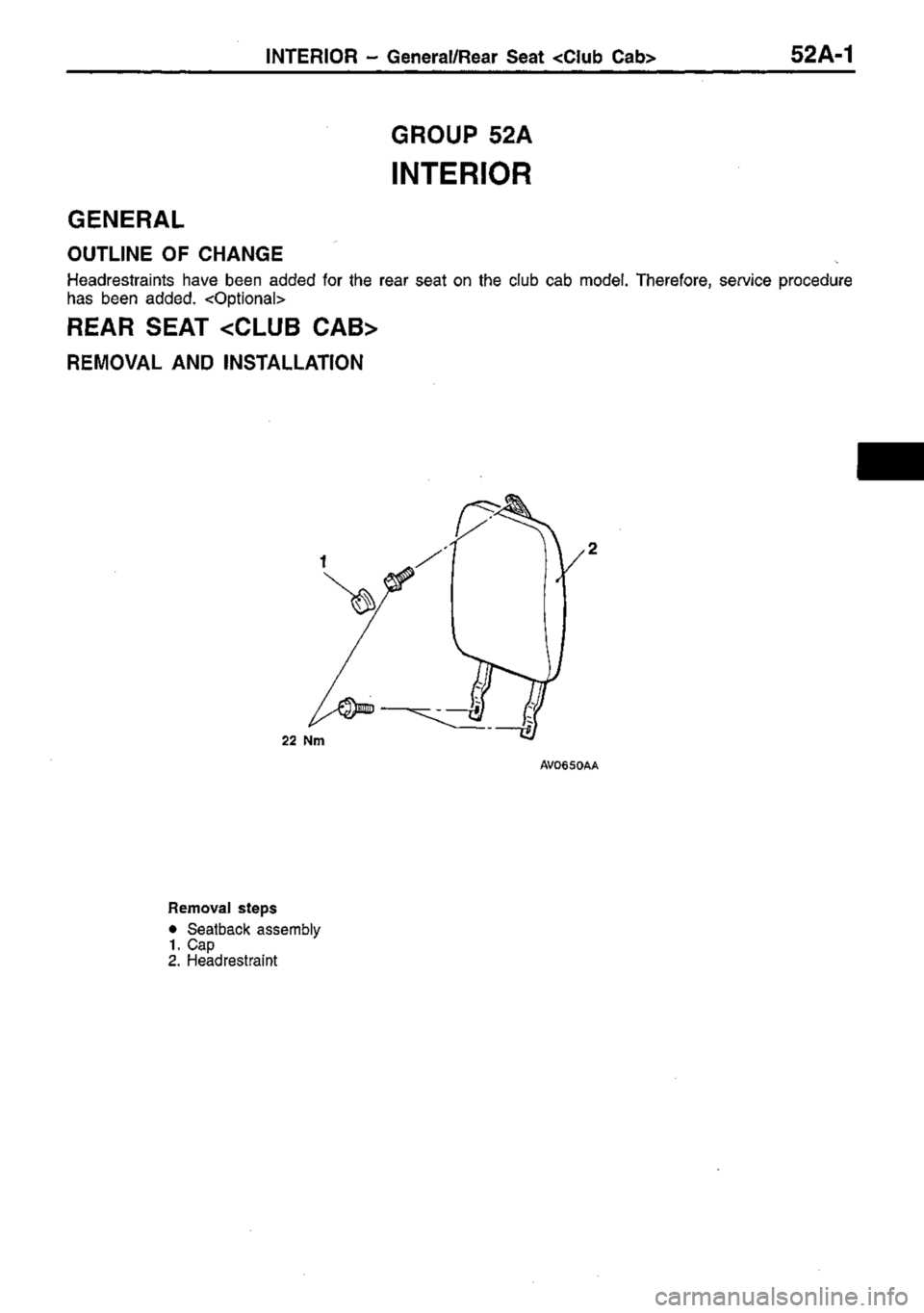 MITSUBISHI TRITON 1997 Workshop Manual MITSUBISHI TRITON 1997 Workshop Manual