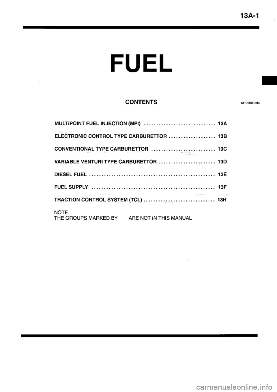 MITSUBISHI TRITON 1997 Workshop Manual MITSUBISHI TRITON 1997 Workshop Manual