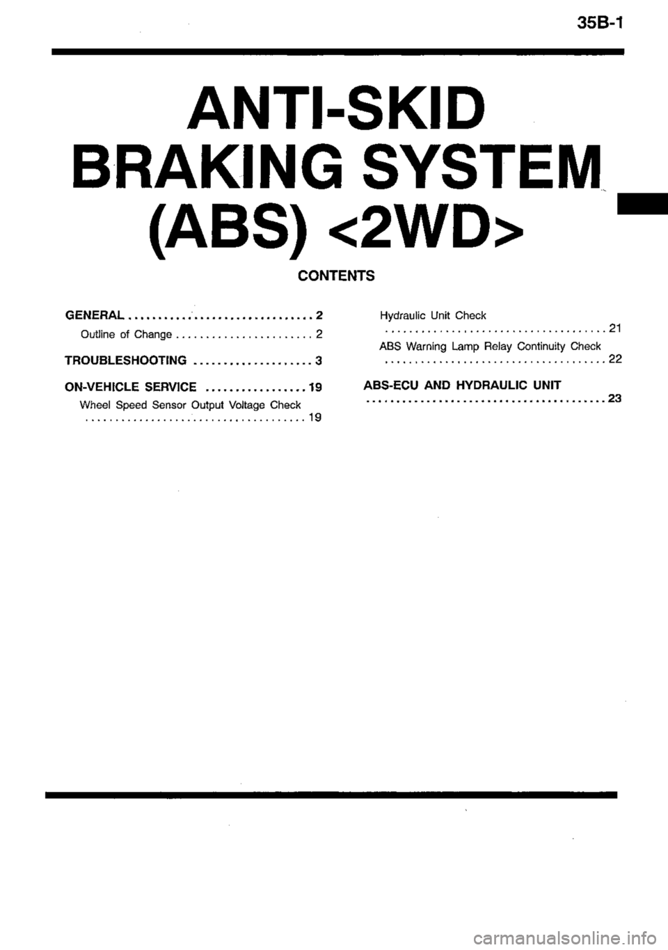 MITSUBISHI TRITON 1997 Workshop Manual MITSUBISHI TRITON 1997 Workshop Manual