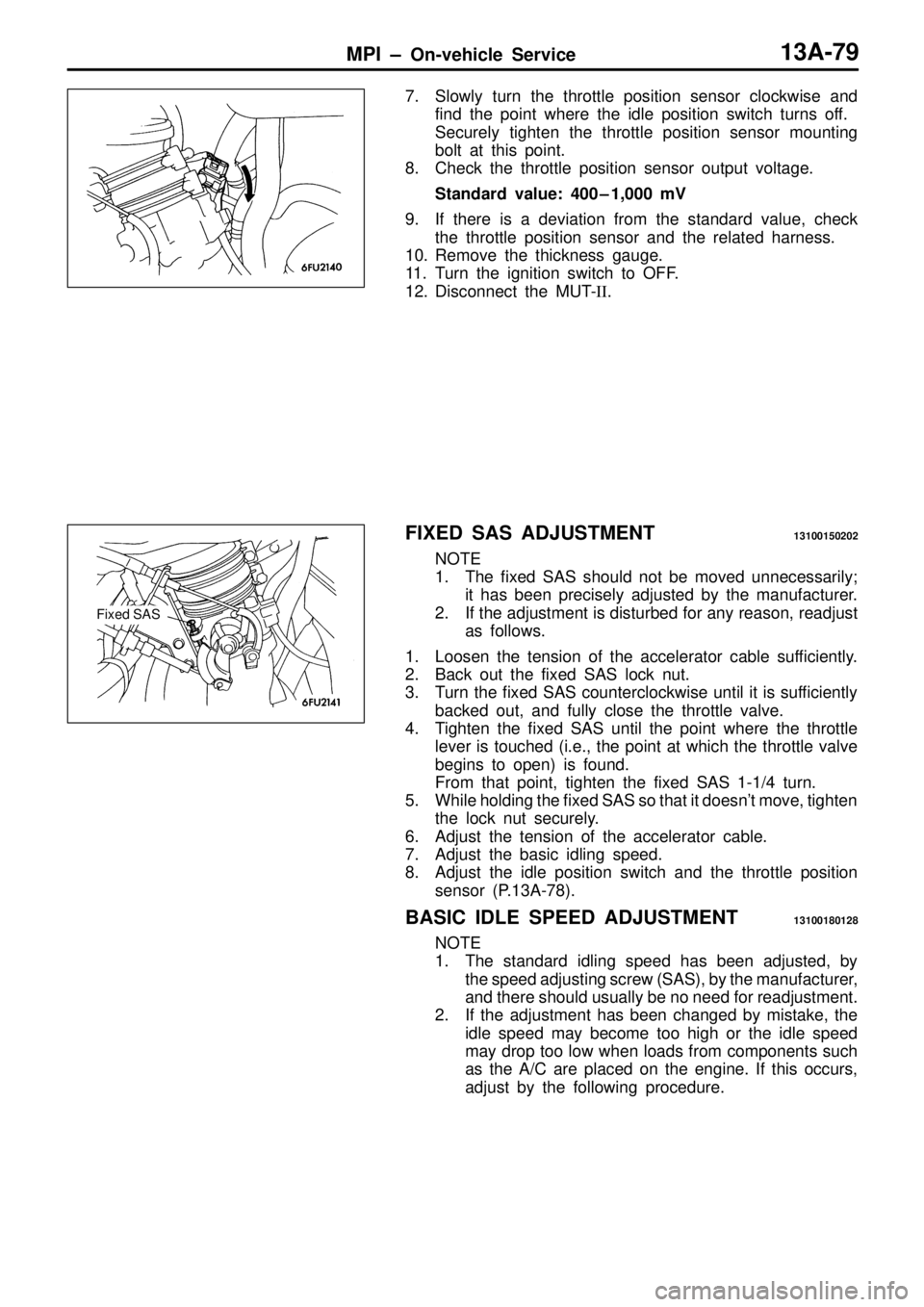 MITSUBISHI TRITON 1997  Workshop Manual 